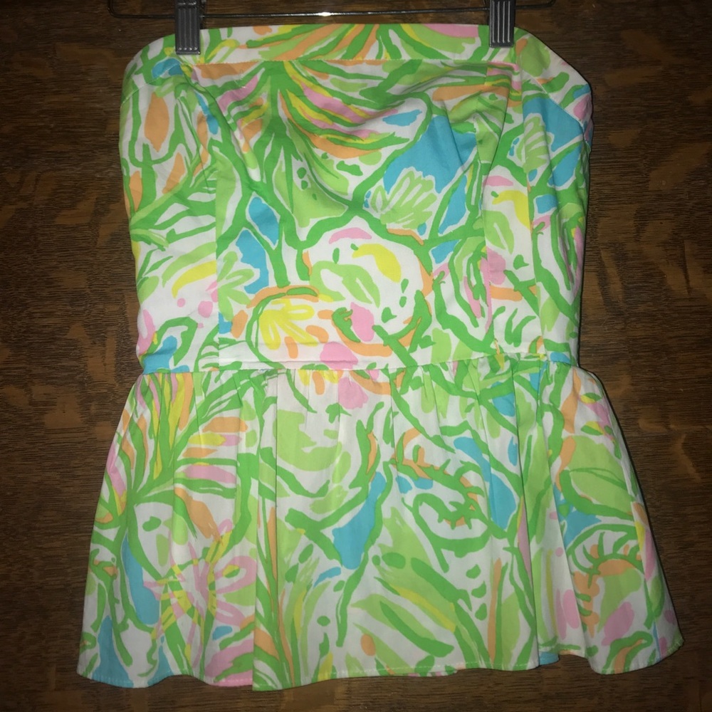 Strapless Lilly Pulitzer top